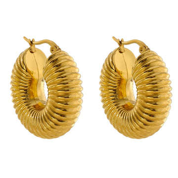 18K Gold Plated Hoop Earrings - SunsetFashionLA